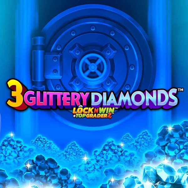 3 Glittery Diamonds slot logo by PearFiction Studios at Ice Casino