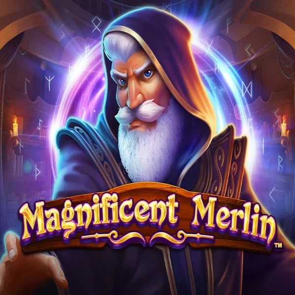 Magnificent Merlin slot logo by Greentube at Ice Casino